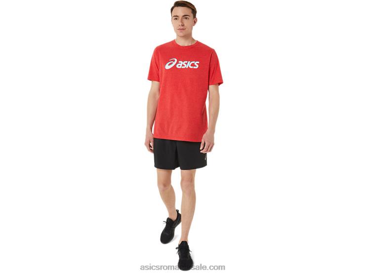 Asics erica roșie clasică a patra mânecă scurtă remarcabilă ZF4641256