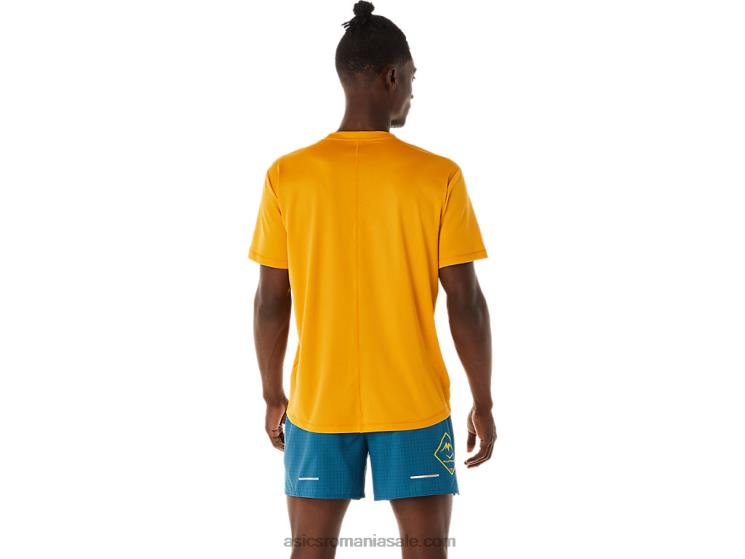 Asics furtună de nisip top cu mânecă scurtă cu logo Fujitrail pentru bărbați ZF464420