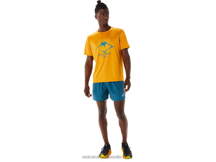 Asics furtună de nisip top cu mânecă scurtă cu logo Fujitrail pentru bărbați ZF464420