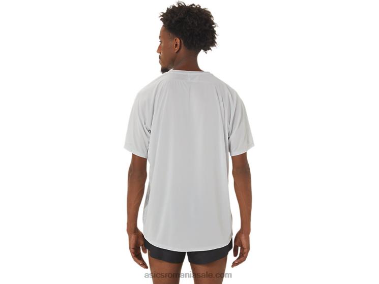 Asics gri glaciar/rosu electric top cu mânecă scurtă pentru bărbați cj-line ZF464258