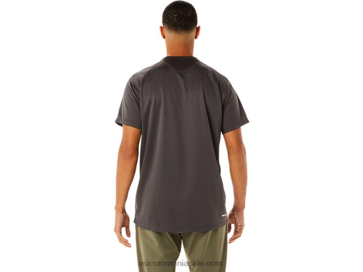 Asics gri obsidian top activ cu mânecă scurtă pentru bărbați ZF464763