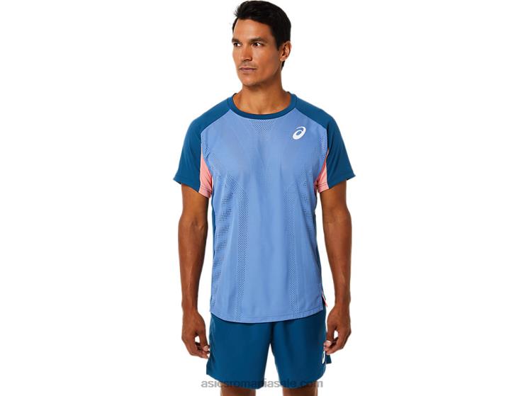 Asics indigo deschis top cu mânecă scurtă pentru bărbați ZF4641509