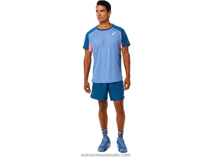 Asics indigo deschis top cu mânecă scurtă pentru bărbați ZF4641509