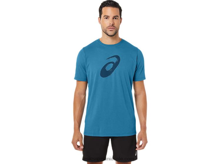 Asics insula albastră erica tricou cu mânecă scurtă cu pensulă ZF46472