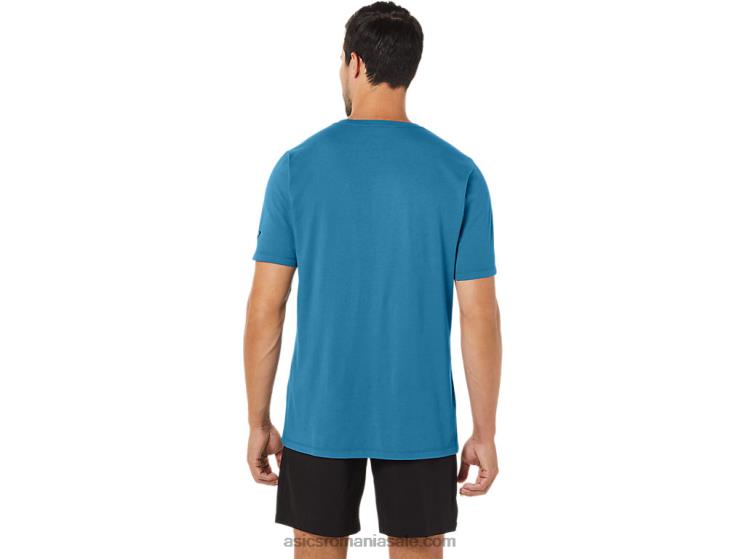 Asics insula albastră erica tricou cu mânecă scurtă cu pensulă ZF46472