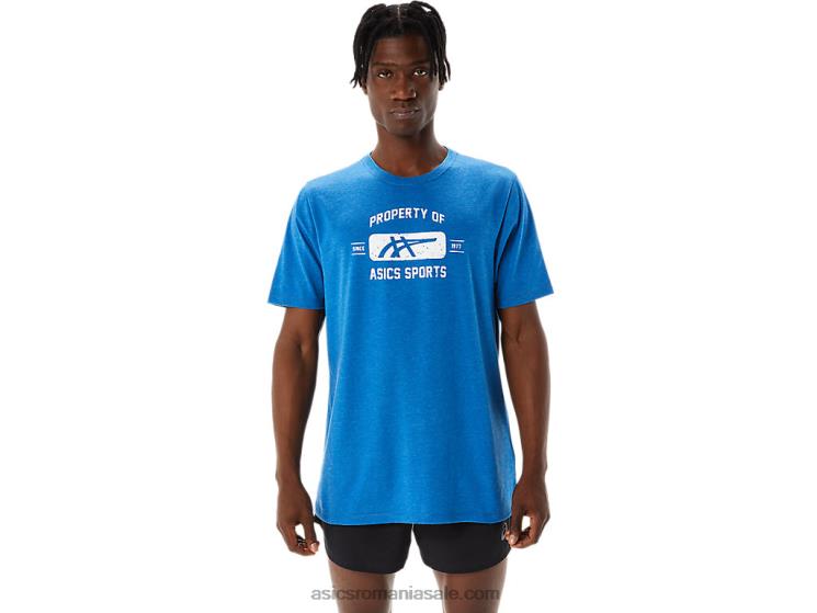 Asics lake drive heather proprietatea cu mânecă scurtă a tricouului sport ZF4641231