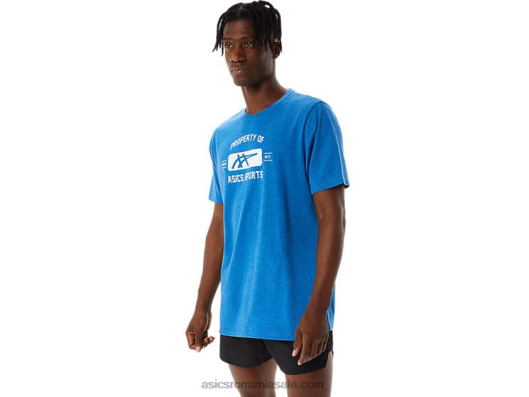 Asics lake drive heather proprietatea cu mânecă scurtă a tricouului sport ZF4641231