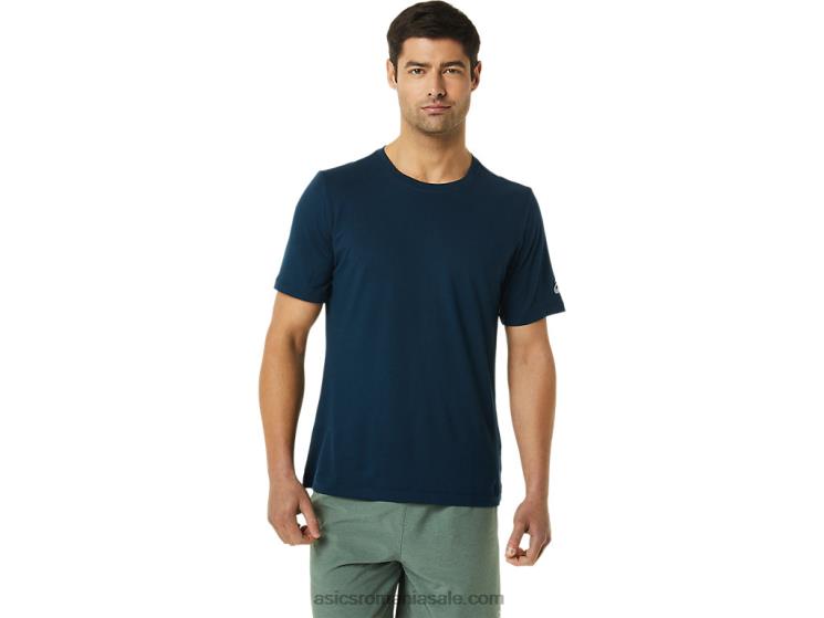 Asics lake drive heather top tehnic hthr pentru bărbați cu mânecă scurtă ZF4641449