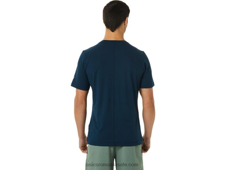 Asics lake drive heather top tehnic hthr pentru bărbați cu mânecă scurtă ZF4641449