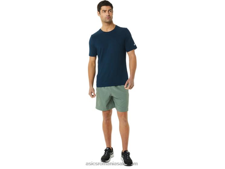 Asics lake drive heather top tehnic hthr pentru bărbați cu mânecă scurtă ZF4641449