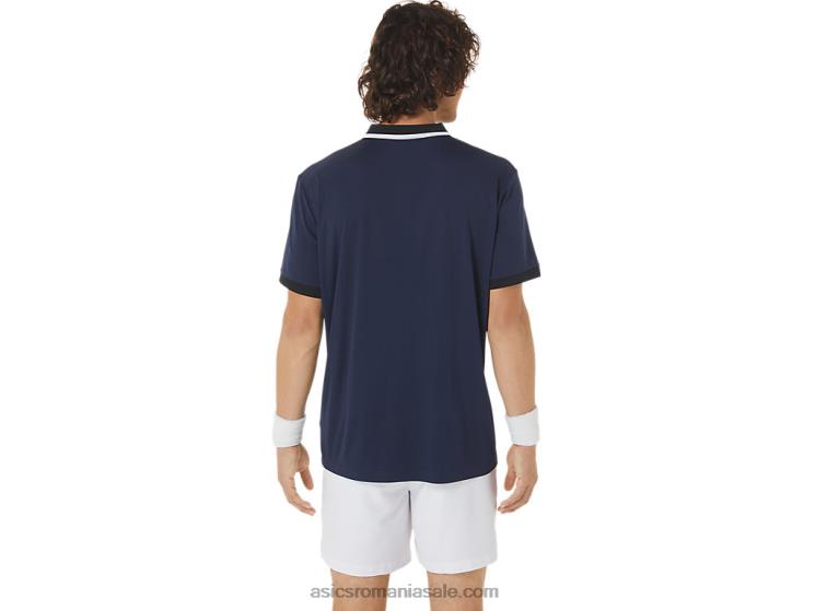 Asics miezul nopții/negru de performanță tricou polo pentru bărbați ZF464471