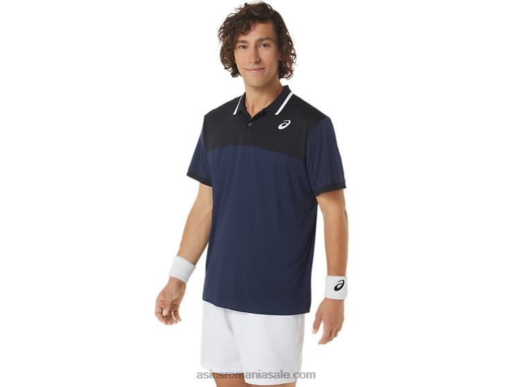 Asics miezul nopții/negru de performanță tricou polo pentru bărbați ZF464471