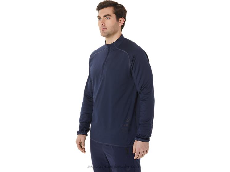 Asics miezul nopţii top bărbați actibreeze jacquard cu fermoar 1/2 ZF464761