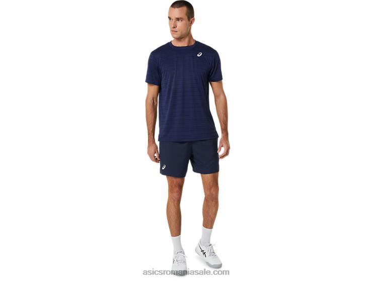Asics miezul nopţii top cu mânecă scurtă cu dungi curte pentru bărbați ZF464443