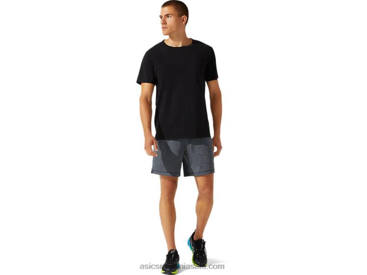 Asics negru de performanță bluză bărbătească cu mânecă scurtă cu buzunar petic ZF4641964