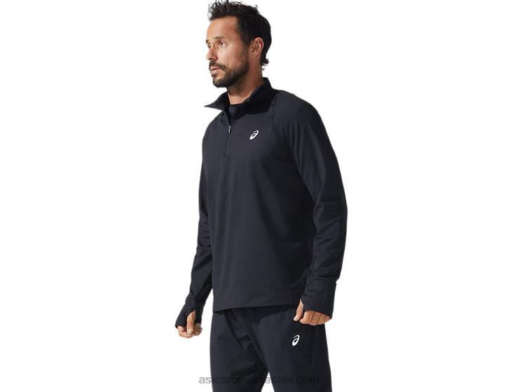 Asics negru de performanță fermoar sfert termopolis pentru bărbați ZF4641626