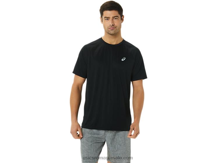 Asics negru de performanță mânecă scurtă Lyte pentru bărbați ZF4641417