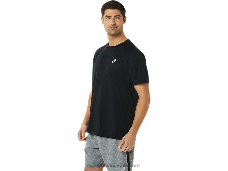 Asics negru de performanță mânecă scurtă Lyte pentru bărbați ZF4641417