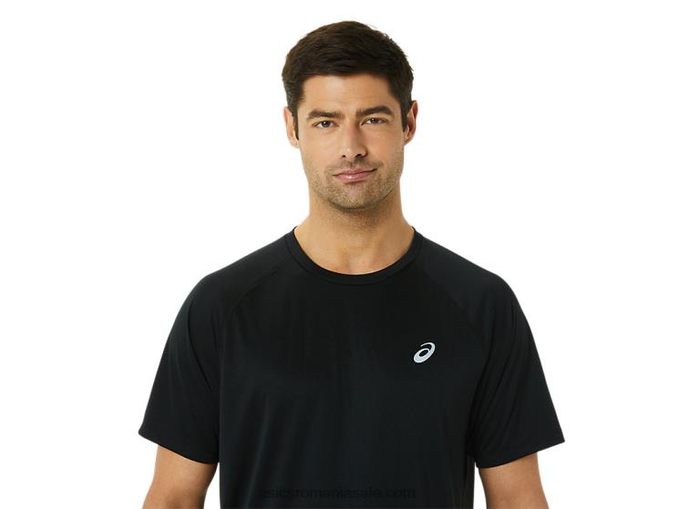 Asics negru de performanță mânecă scurtă Lyte pentru bărbați ZF4641417