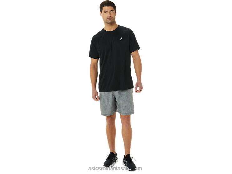 Asics negru de performanță mânecă scurtă Lyte pentru bărbați ZF4641417