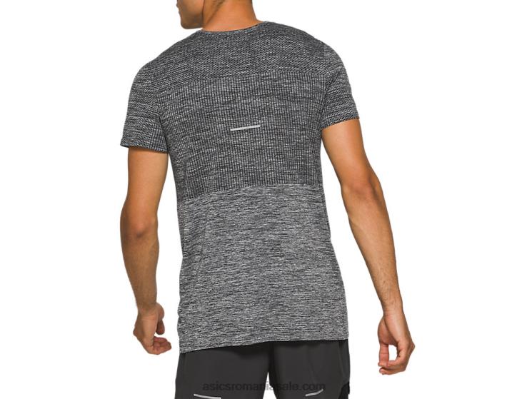 Asics negru de performanță mânecă scurtă fără sudură pentru bărbați ZF4642047