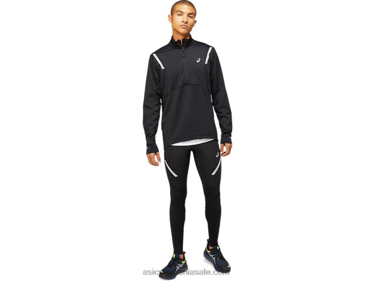 Asics negru de performanță top cu fermoar 1/2 pentru bărbați ZF4641629