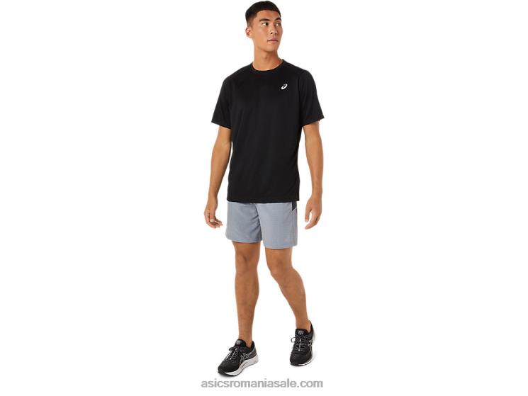 Asics negru de performanță top cu mânecă scurtă ZF464881