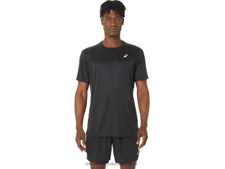 Asics negru de performanță top cu mânecă scurtă din plasă lite-show ZF464120