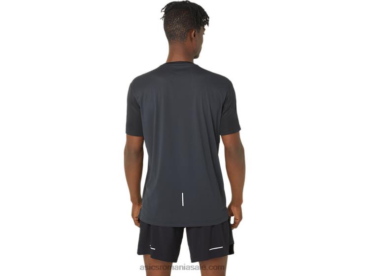 Asics negru de performanță top cu mânecă scurtă din plasă lite-show ZF464120