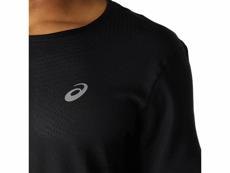 Asics negru de performanță top cu mânecă scurtă ventilat pentru bărbați ZF4641788