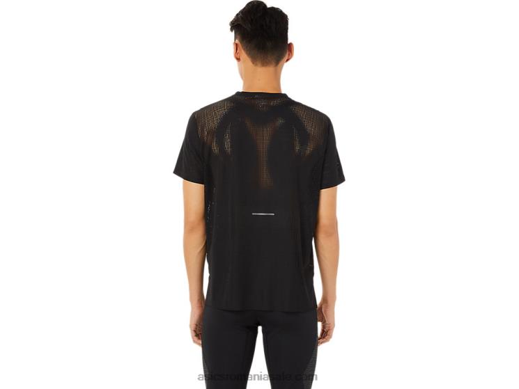 Asics negru de performanță top cu mânecă scurtă ventilate actibreeze pentru bărbați ZF4641390