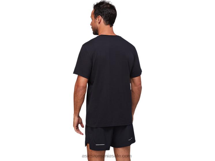 Asics negru de performanță top grafic cu maneca scurta ZF4641757