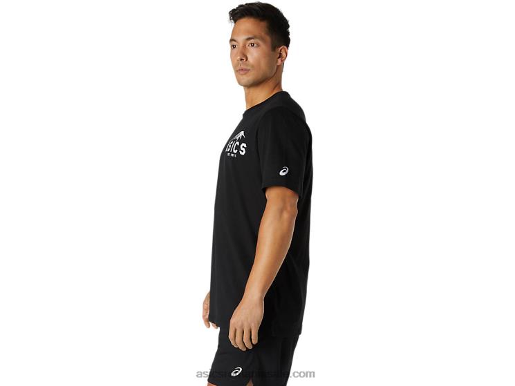 Asics negru de performanță tricou fuji 1977 ZF4642034