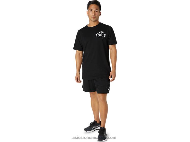 Asics negru de performanță tricou fuji 1977 ZF4642034