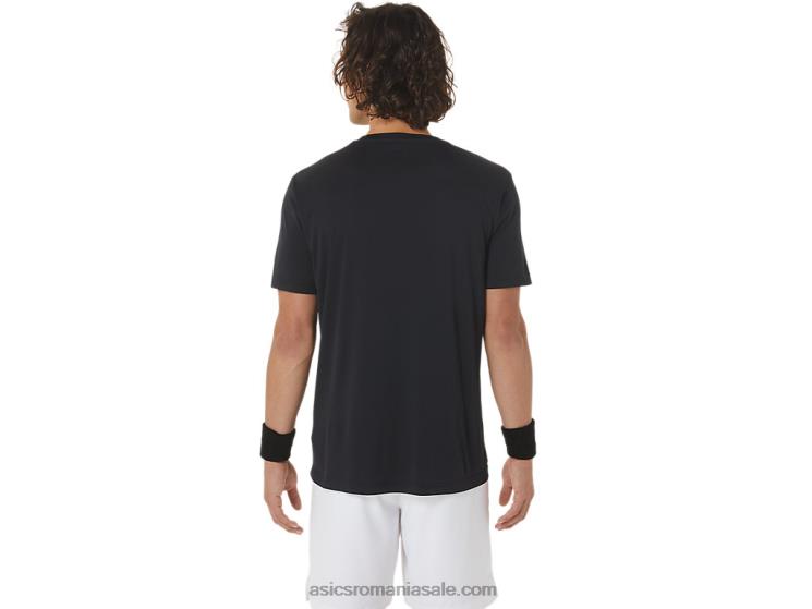 Asics negru de performanță tricou grafic pentru bărbați Court gs ZF464450