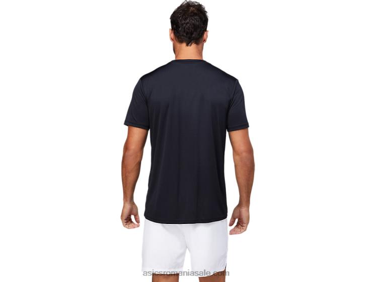 Asics negru de performanță tricou grafic pentru bărbați ZF4641791