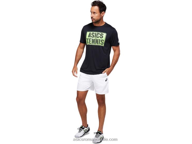 Asics negru de performanță tricou grafic pentru bărbați ZF4641791
