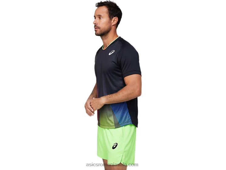 Asics negru de performanță tricou grafic pentru bărbați ZF4641830