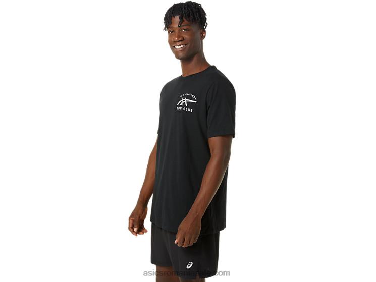 Asics negru de performanță tricou orc luminos mic logo ss ZF464800