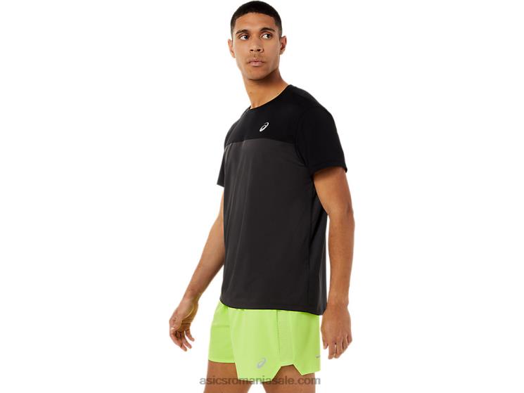 Asics negru performant/gri grafit top cu mânecă scurtă pentru bărbați ZF4641396
