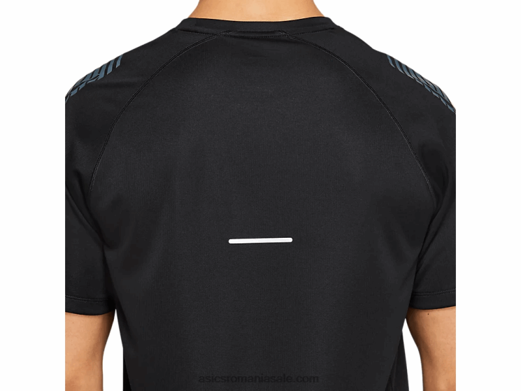 Asics negru performant/gri purtător top cu mânecă scurtă icon pentru bărbați ZF4641978