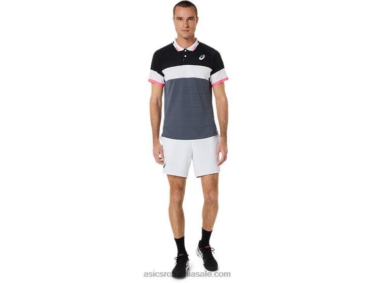 Asics negru performant/gri purtător tricou polo pentru bărbați ZF464564
