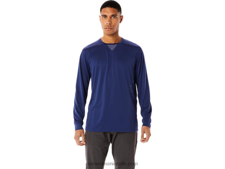 Asics ocean adanc top cu mânecă lungă din jacquard răcoritor actibreeze pentru bărbați ZF464992