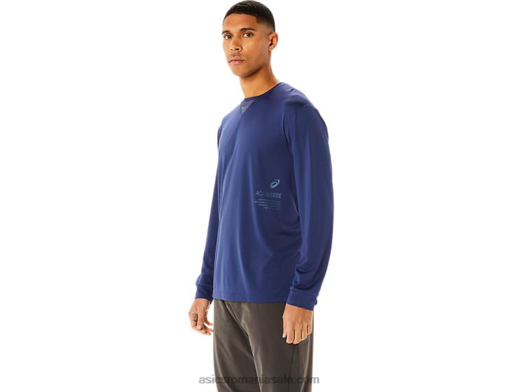 Asics ocean adanc top cu mânecă lungă din jacquard răcoritor actibreeze pentru bărbați ZF464992