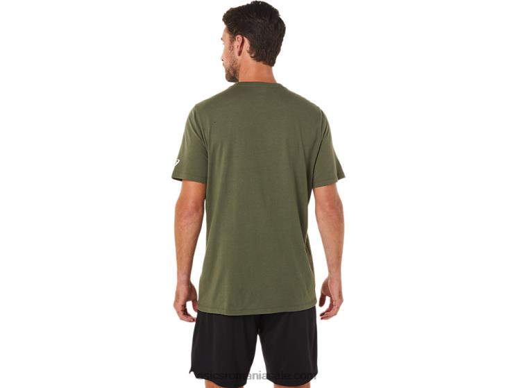 Asics pânză de măsline Tricou cu logo xg cu mânecă scurtă ZF4641655