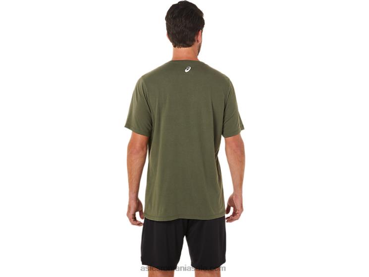 Asics pânză de măsline Tricou sport din 1977 ZF4641654