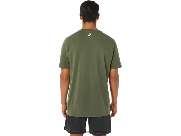 Asics pânză de măsline spirală un tricou de atletism ZF4641267