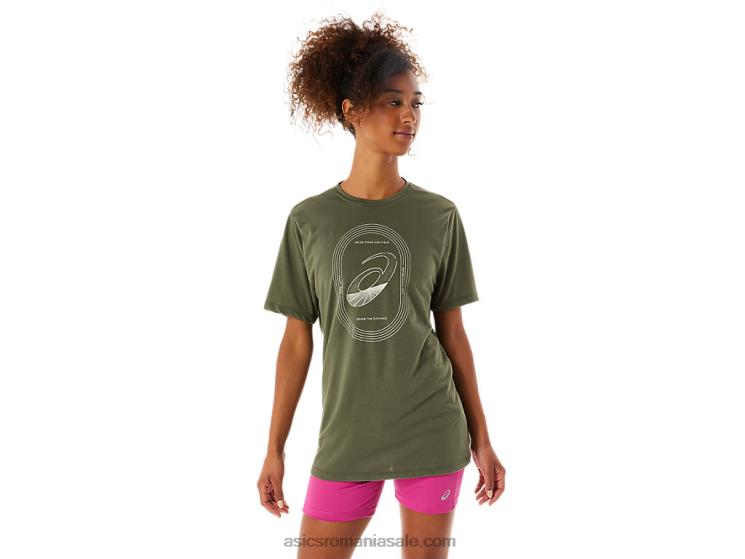 Asics pânză de măsline spirală un tricou de atletism ZF4641267
