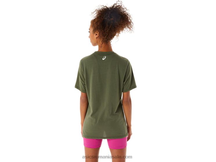 Asics pânză de măsline spirală un tricou de atletism ZF4641267