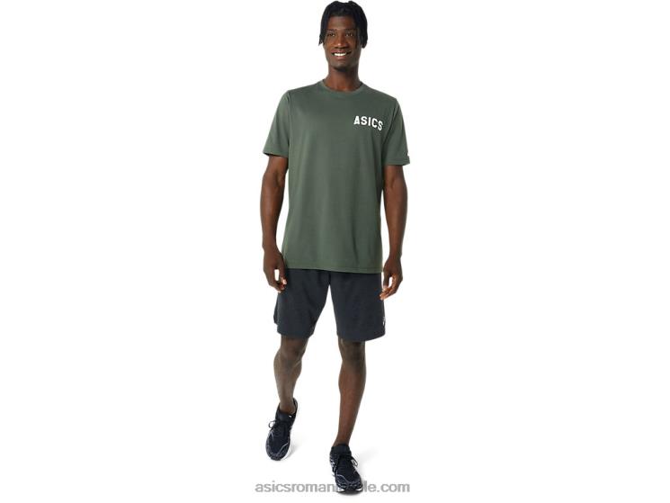 Asics pânză de măsline tricou cu dungi sunrise ZF464787